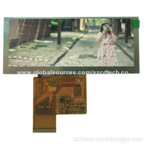 4.6-inch Bar Type Special LCD Module with 350 Nits, RGB 24-bit Interface